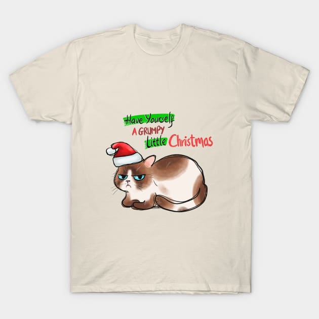 Have Yourself A Grumpy Little Christmas T-Shirt by Nessanya